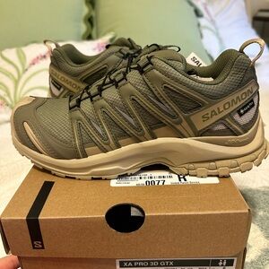 Salomon Women’s (Unisex) XA Pro 3D GTX Trail Running Shoes - Green, 6.5